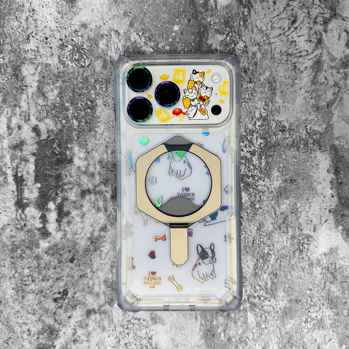 手機貼膜｜3D鈦晶浮雕流光變色膜